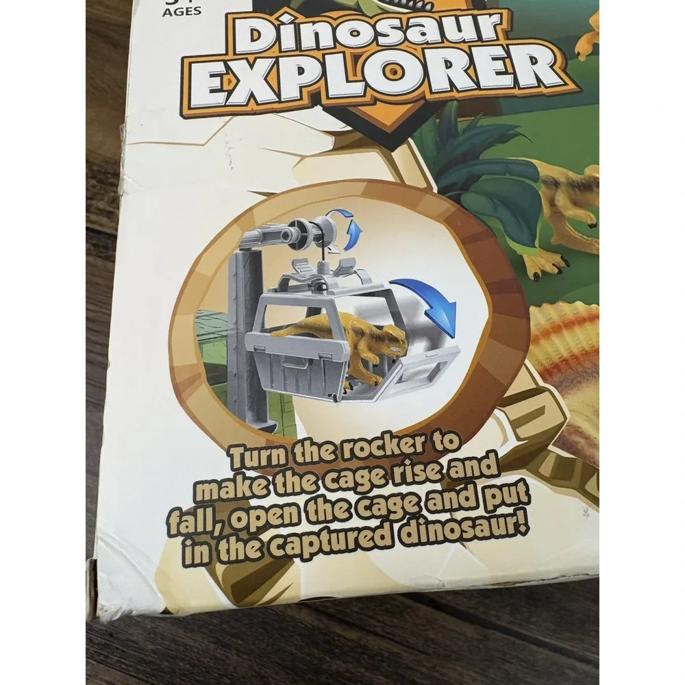 Kids Dinosaur Explorer Kids Toy Playset Figures And Dinosaurs Truck With Cage